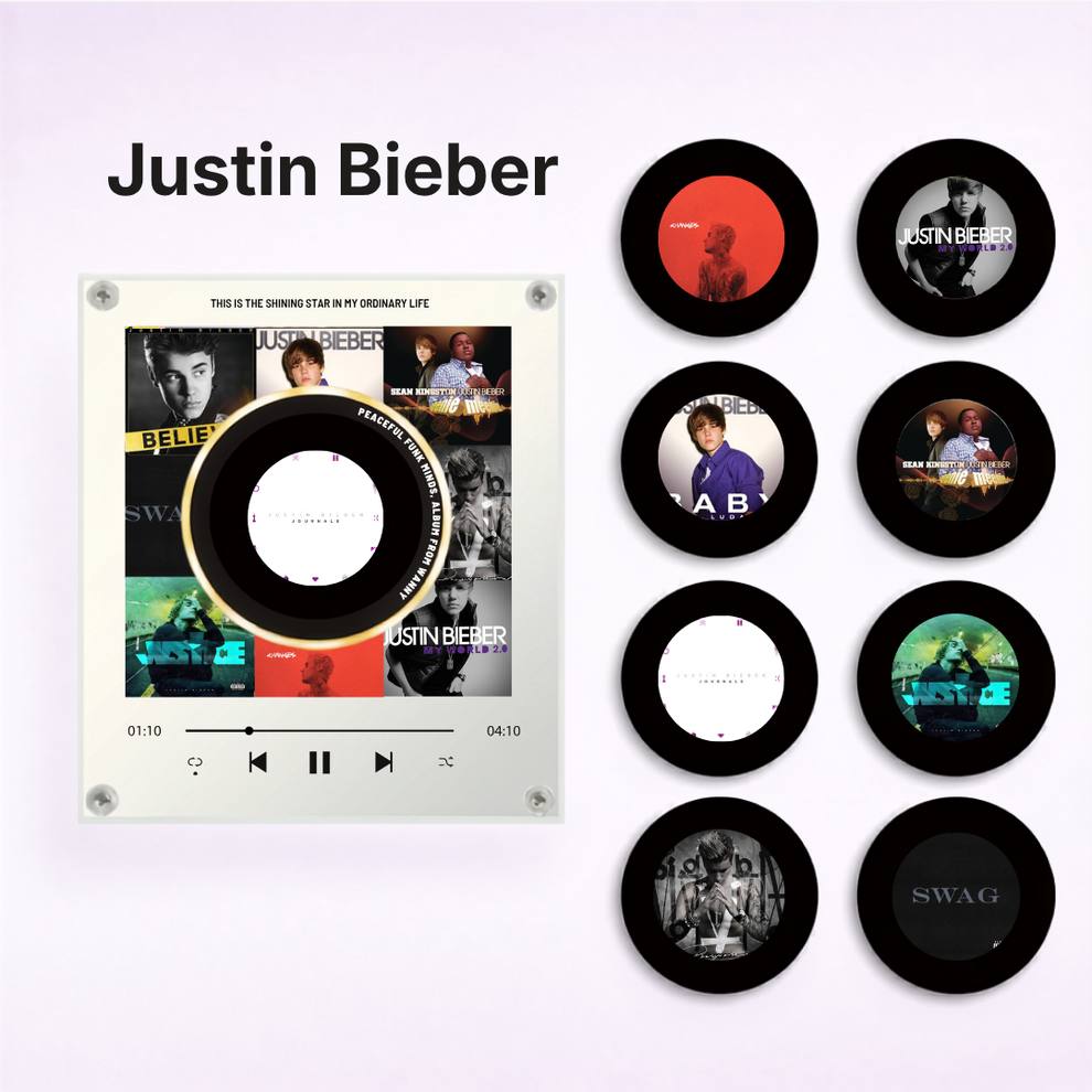 Mini Vinyle Magnétique Personnalisé – Photo & Musique | Vinylson