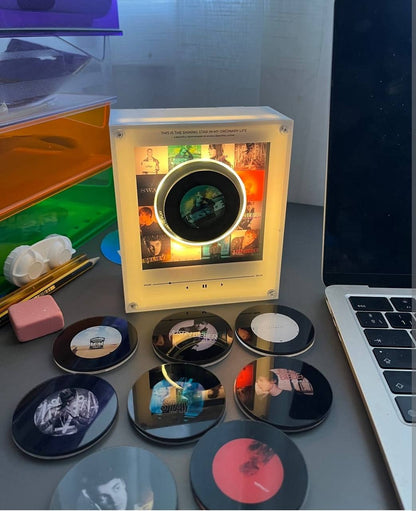 Mini Vinyle Magnétique Personnalisé – Photo & Musique | Vinylson